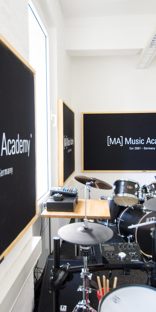 Schlagzeug Proberaum in der Music Academy