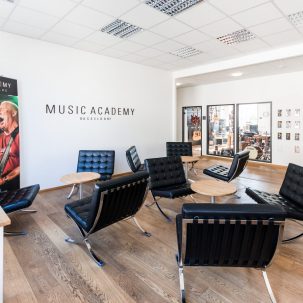 Wartebereich der Music Academy