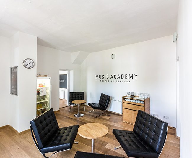 Einblick in die Lounge der Music Academy